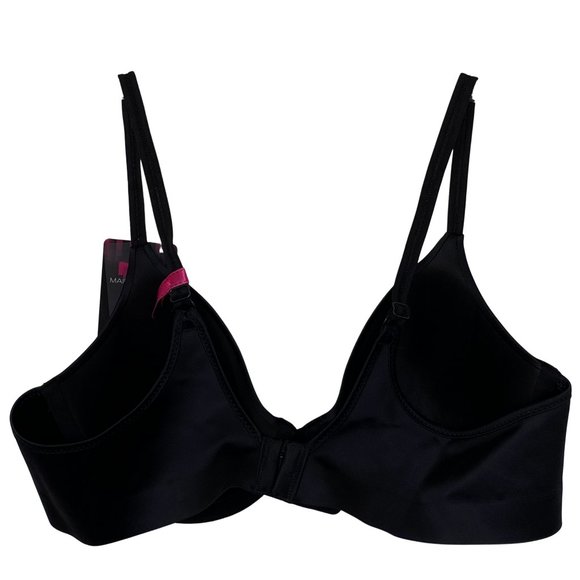 Maidenform 38B T-Shirt Bra - Black DM7540 Tshirt Bra with Underwire, Smooth Back - Picture 6 of 7